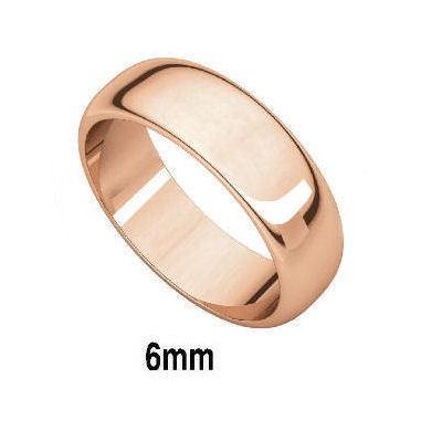 4mm or 6mm Rose Gold Plated Stainless Steel Ring