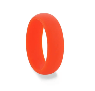 TROPICANA Silicone Ring Orange Comfort Fit Hypoallergenic-8mm