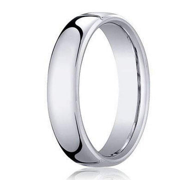 Designer 14k White Gold Wedding Ring for Men with Heavy Fit