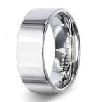 The Argent Men's Sterling Silver Polished Finish Flat Style Wedding Band 8mm