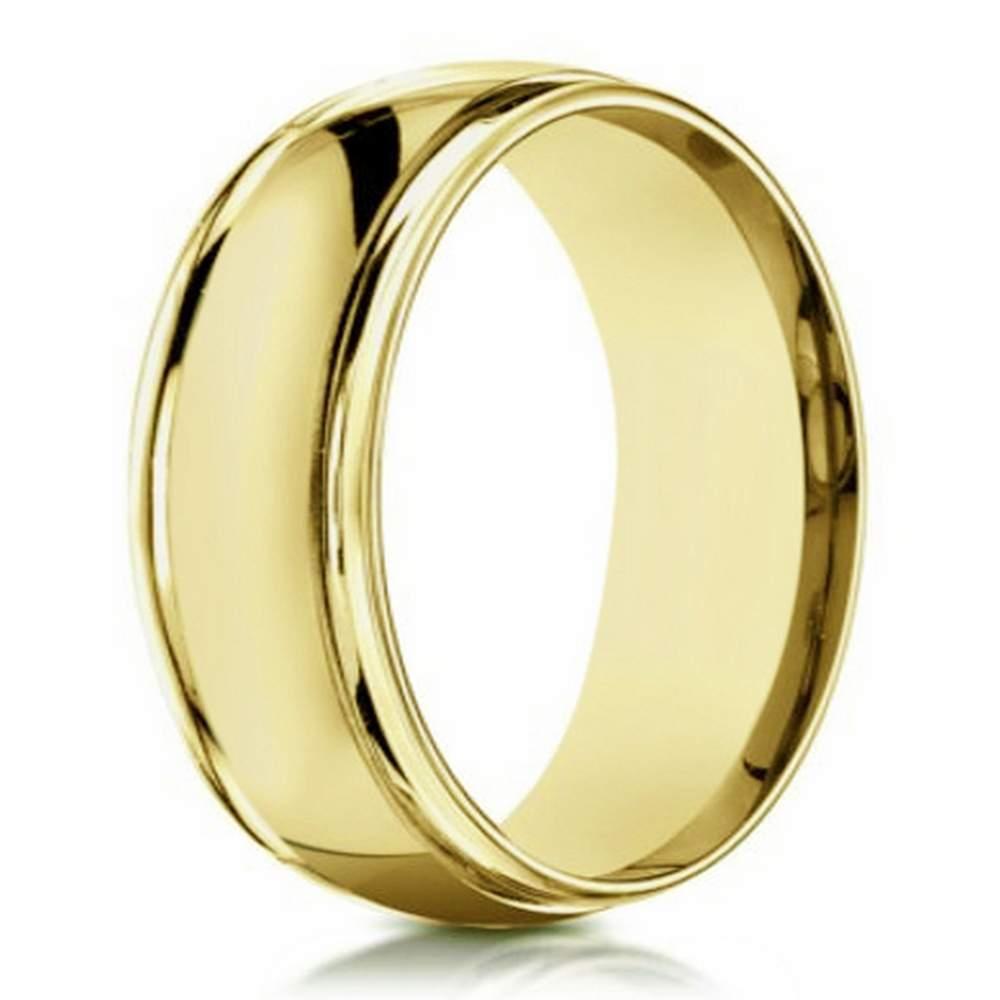 14K Yellow Gold Traditional Wedding Band for Men | 6mm width