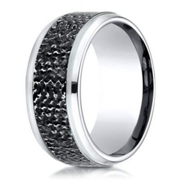 Contemporary Men's Cobalt Chrome Wedding Ring | 9mm width