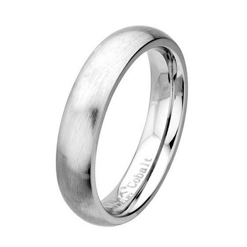 Men's Cobalt Chrome Wedding Ring with Brushed and Polished | 5mm