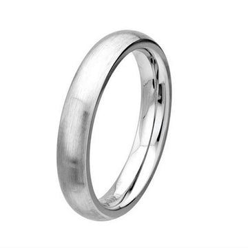 Men's Cobalt Chrome Wedding Ring with Brushed and Polished | 4mm