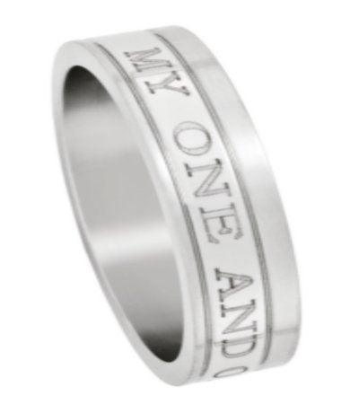 Stainless Steel "My One and Only" Ring -6mm