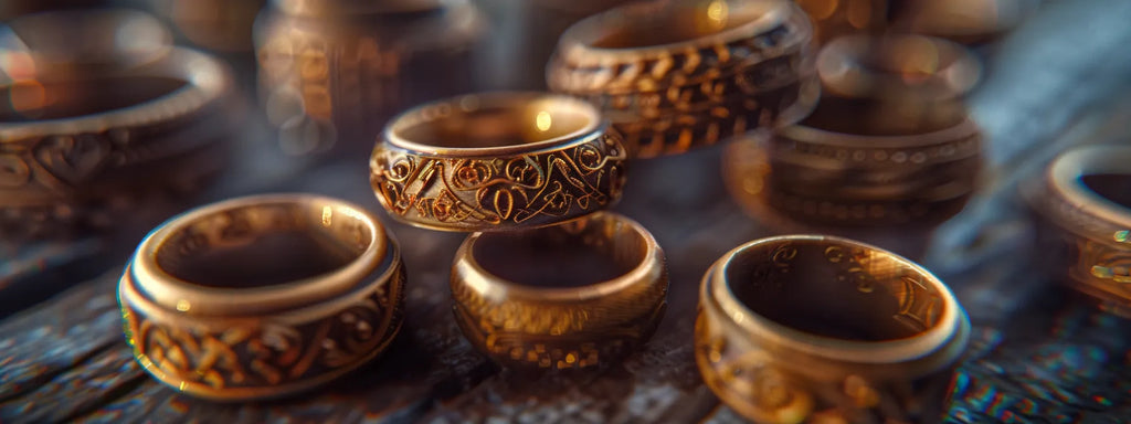 artisan wood ring styles