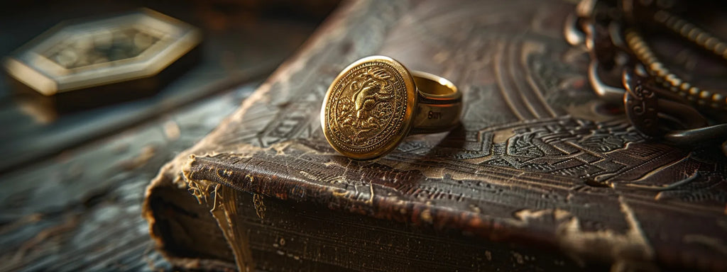 mens bold signet rings