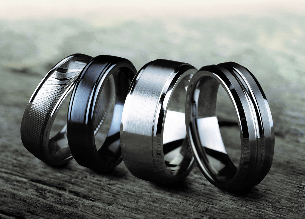 Titanium Ring with Carbon Fiber Inlay -7.9mm | Titanium rings for men,  Titanium wedding rings, Titanium rings