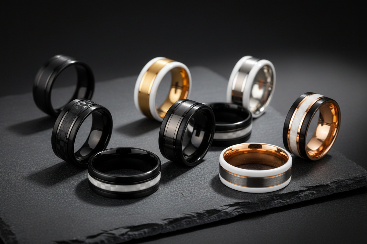 Ceramic Engravable Rings l Just Mens Rings