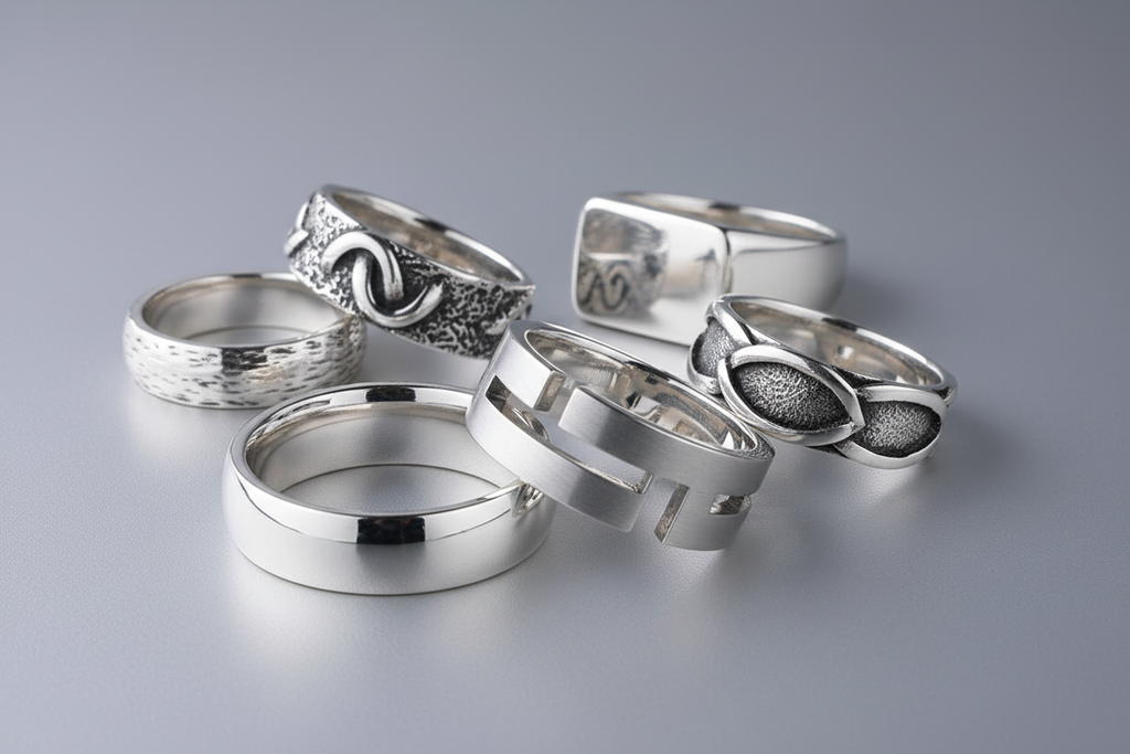 Sterling Silver Engravable Rings l Just Mens Rings