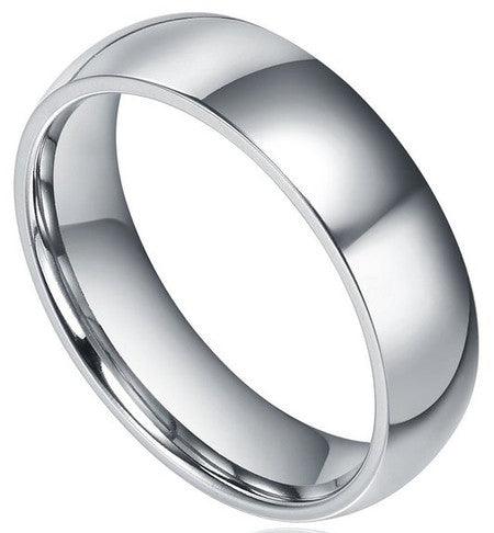 Traditional Stainless Steel Wedding Ring-6mm