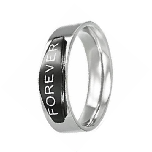 High Polish Black Stainless Steel Ring – Size 15, 8mm Wide Band, Simple Men's Or Women's Ring