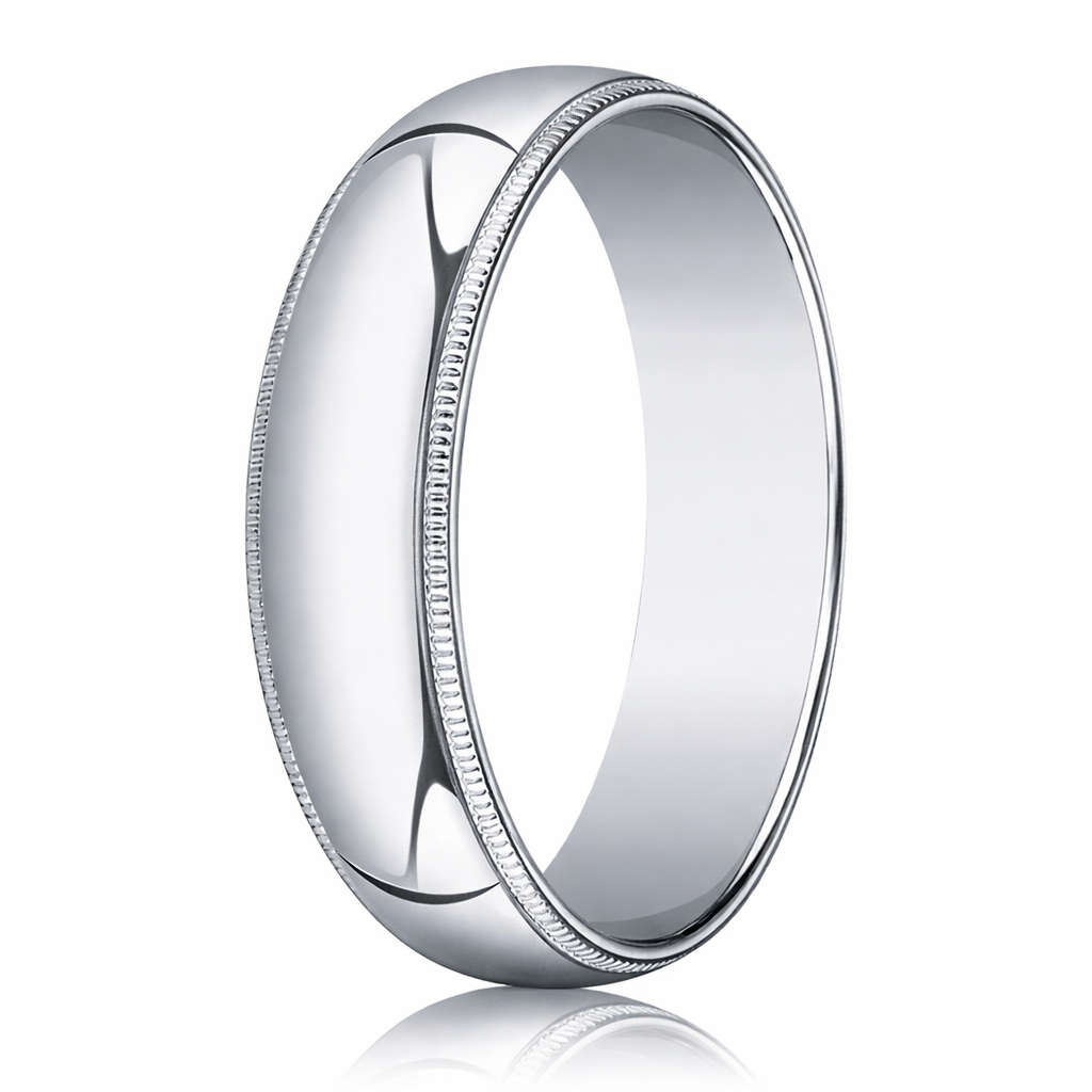 green emerald velvet dress Greg Men's Diamond Wedding Band (0.50 Carat) -18K White Gold main image 0