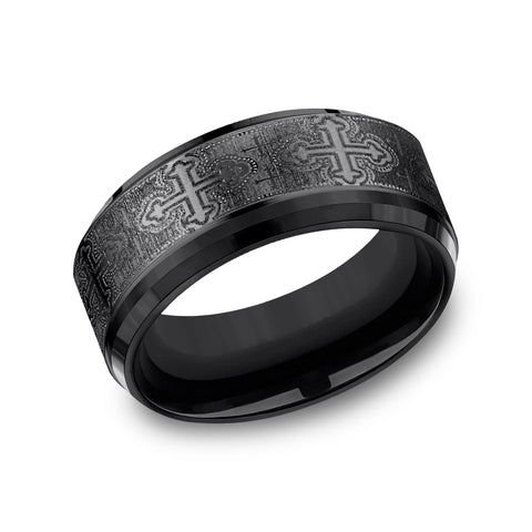 Vecalon Princess Cut Sapphire CZ Wedding Band Ring for Men, 10KT White