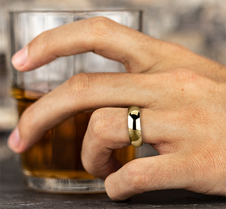 mens wide gold wedding bands