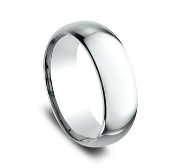 950 Platinum Men's Wedding Ring, Traditional Design-8mm