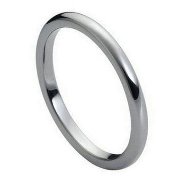 Tungsten High Polished Dome Slim Width Band - 2mm