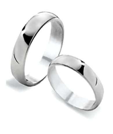 The Heritage Couples Traditional Sterling Silver Wedding Rings 5mm
