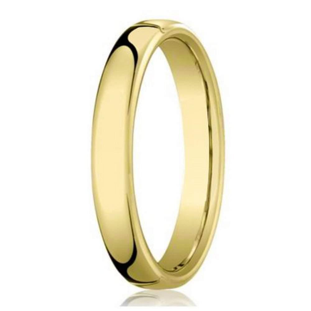 Heavy Fit Men's Designer Wedding Ring in 10K Yellow Gold | 4.5mm