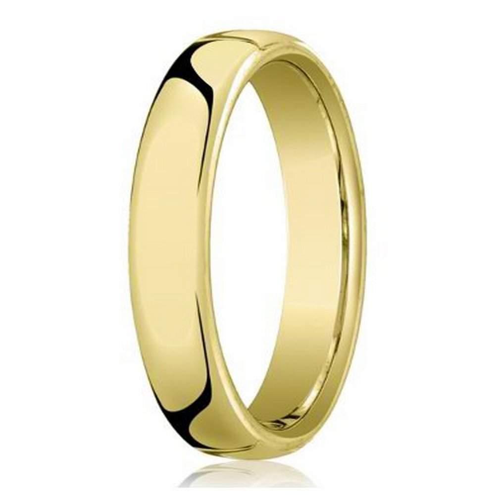 10k Yellow Gold Wave Band Thumb Ring - High Polish Finish, Size 5.5, Handcrafted Simple Design, Classic Jewelry For Everyday Wear - View #7