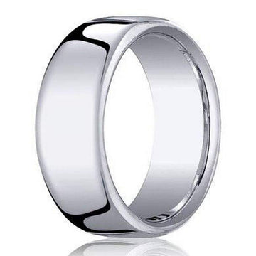 Designer Heavy Fit Men's Wedding Ring in 10K White Gold | 7.5mm