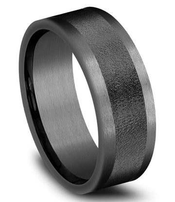 Benchmark Tantalum 8mm Wire Finish Ring