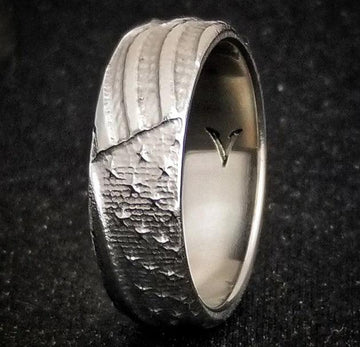 Old Glory Handmade American Flag Titanium Ring l 7mm