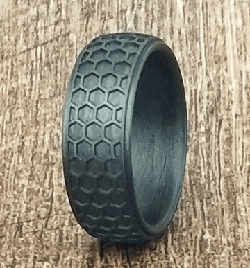 Hornet Black Carbon Fiber Men's Ring - 9mm