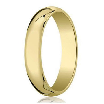 5mm Traditional Domed Polished Finish 10K Yellow Gold Wedding Band