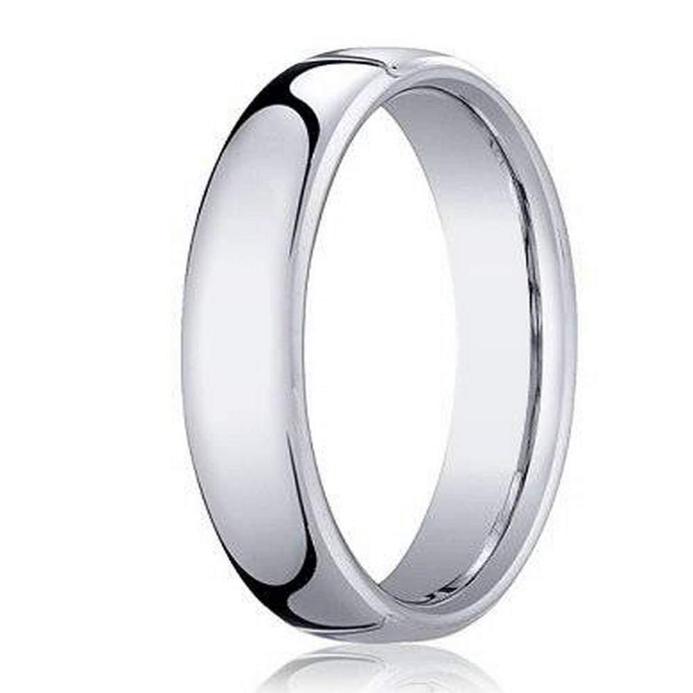 18K White Gold Classic Men's Designer Wedding Band, Heavy Fit | 4.5mm