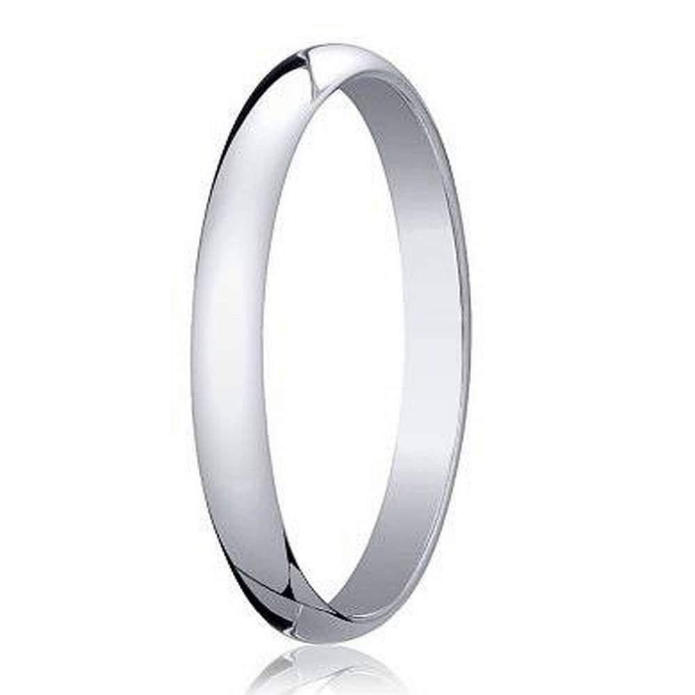 Traditional White Gold Designer Men's Wedding Band in 18K | 2mm