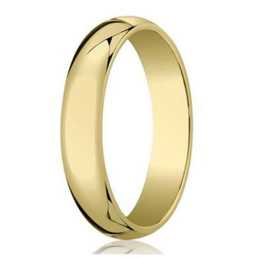 Men's Designer Wedding Ring in 18K Yellow Gold, Polished Dome | 5mm