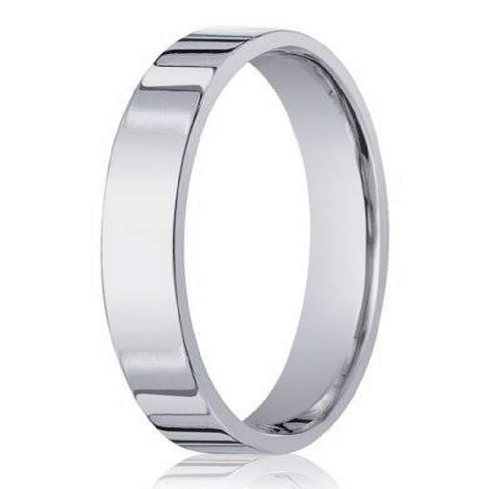 Women's Stainless Steel 3mm Plain Comfort Fit Wedding Ring Band – Silver