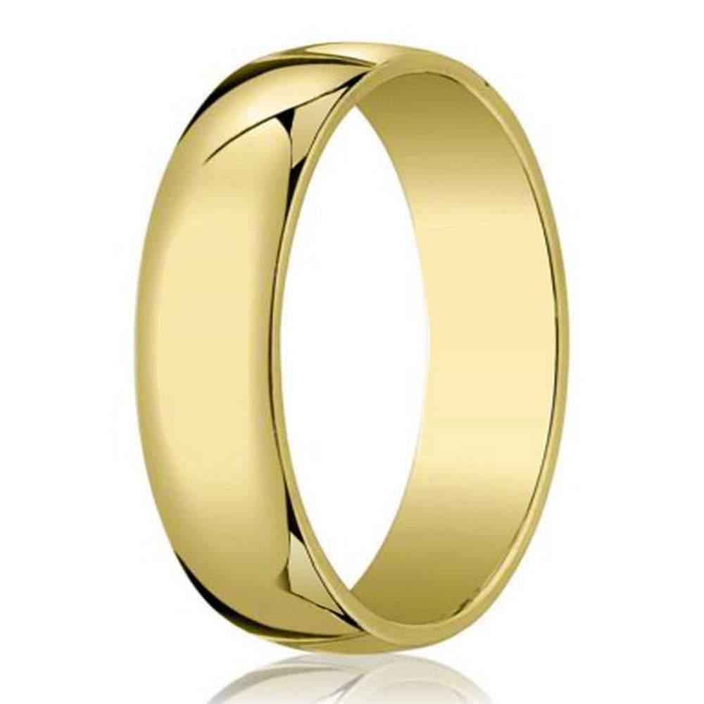5mm Designer Men's Wedding Ring in 14k Yellow Gold, Traditional Fit