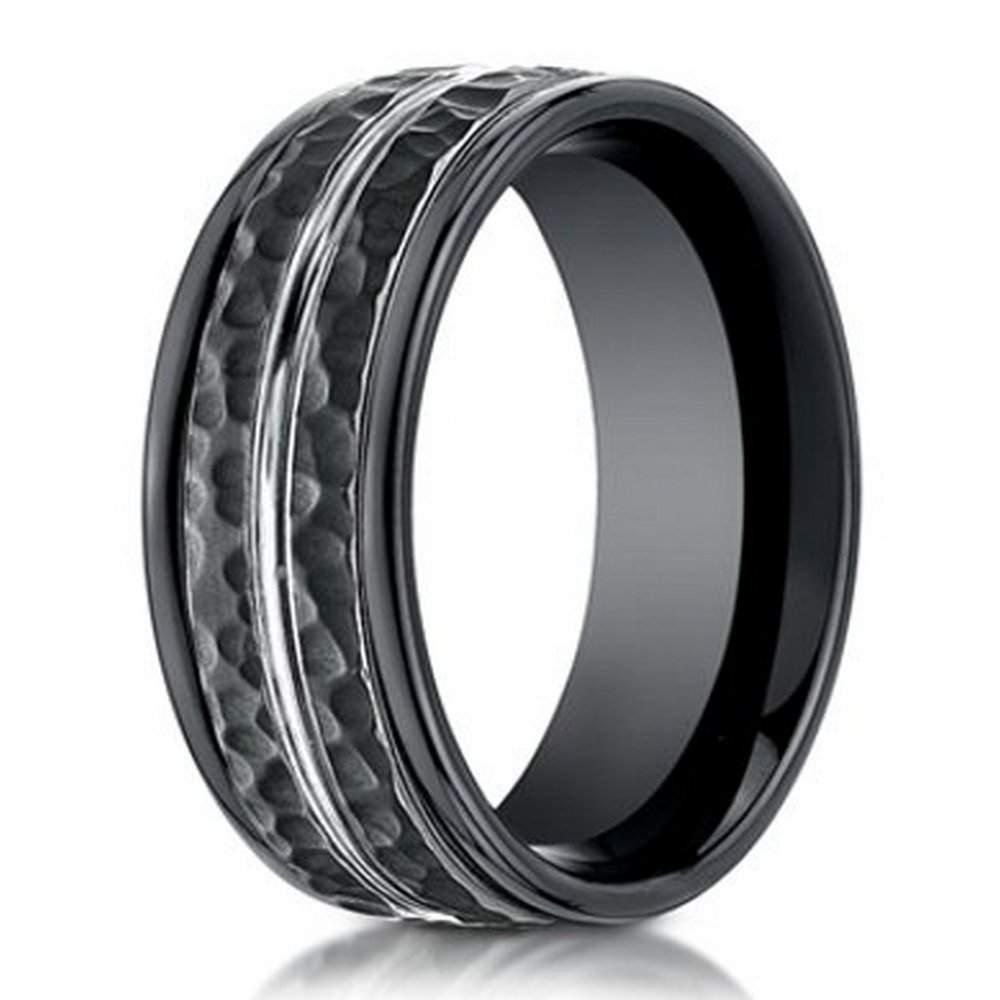 Designer Cobalt Chrome Ring for Men, Hammered Finish- 8mm