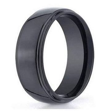 Men's Seranite Wedding Band, Double Edged | 7mm