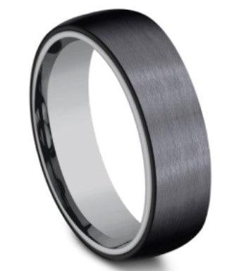 Black Titanium Outer Band with an Inner Tantalum Band 6.5mm