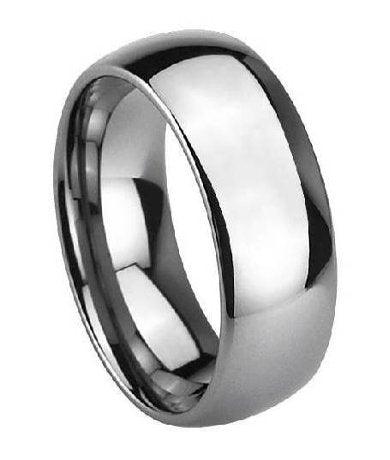 Men's Polished Domed Cobalt Chrome Wedding Band | 8mm