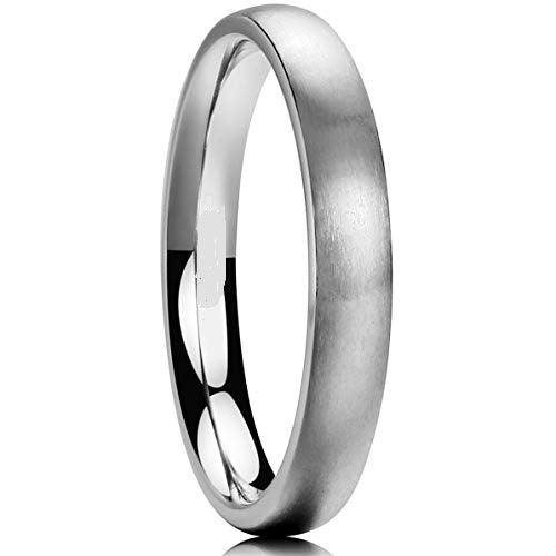 Men's Cobalt Chrome Wedding Ring with Brushed and Polished | 3mm