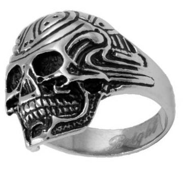 Cranial Skull Ring Biker Ring - 24mm