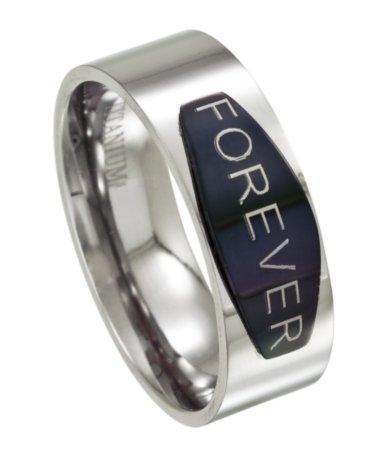 Forever Men's Ring in Polished Titanium | 8mm