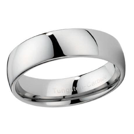 The Heritage Polished Domed Tungsten Wedding Band -8mm