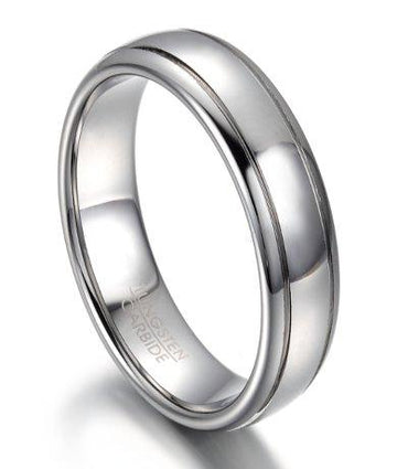 Tungsten Wedding Ring for Men With Polished Dome Profile | 7mm