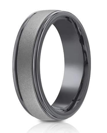 Tantalum 7mm Powder Coated Finish Polish Round Edge Design Ring